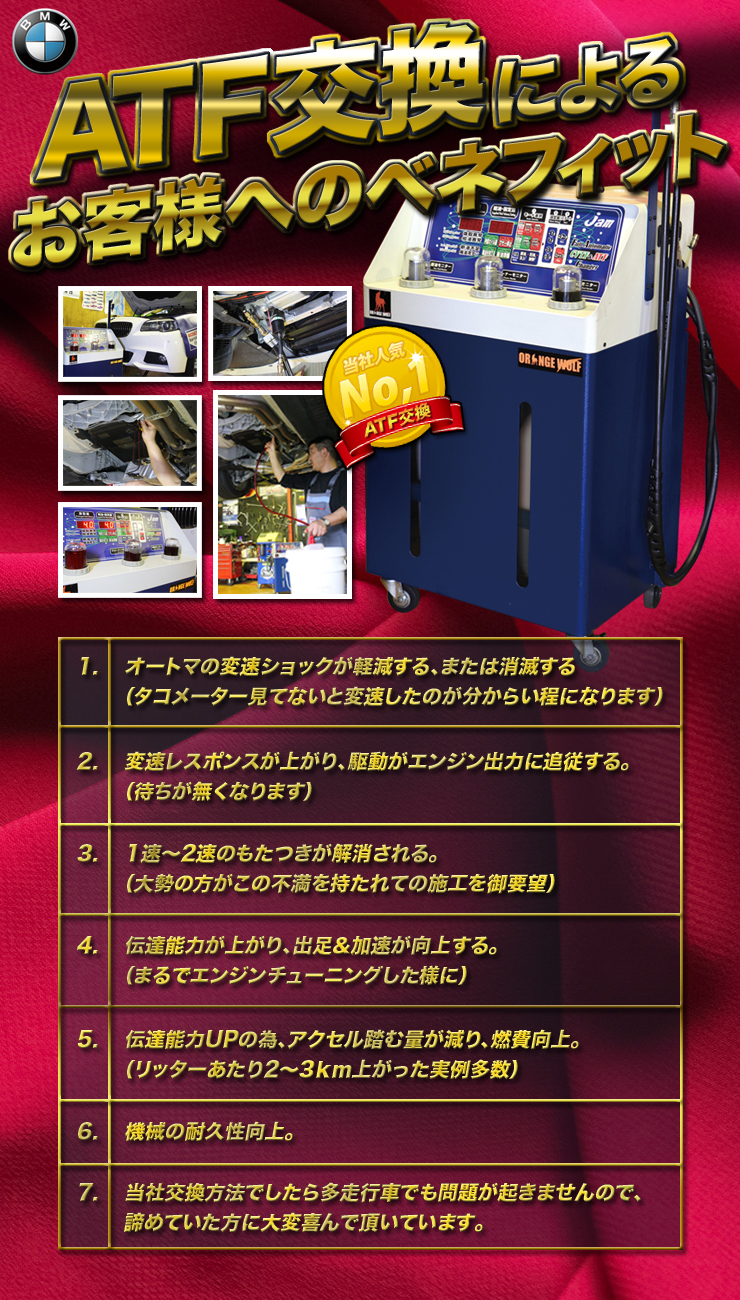 2台目のATF交換　BMW G21 アルピナ D3S のお客様